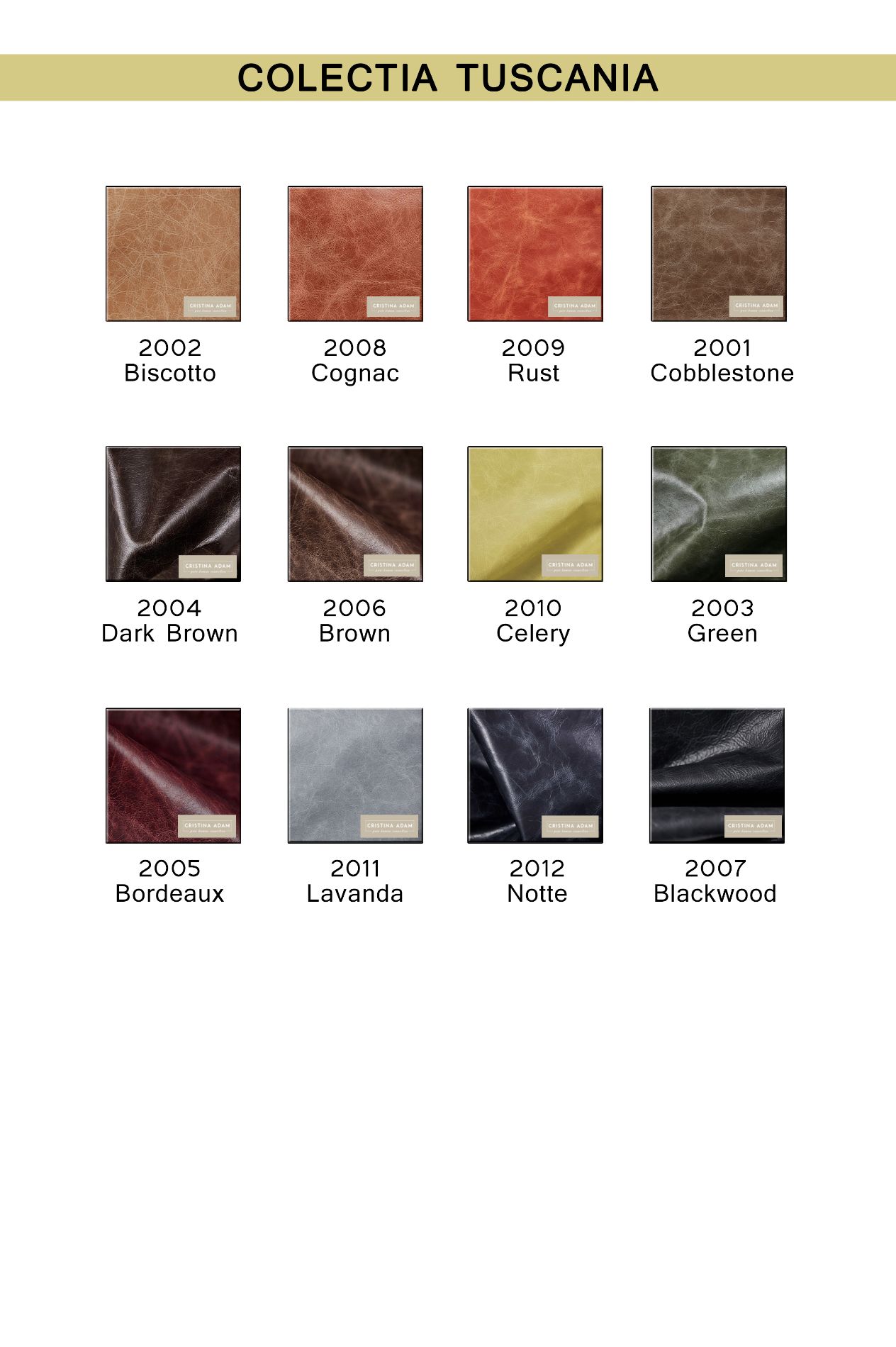  Piele COLECTIA TUSCANIA